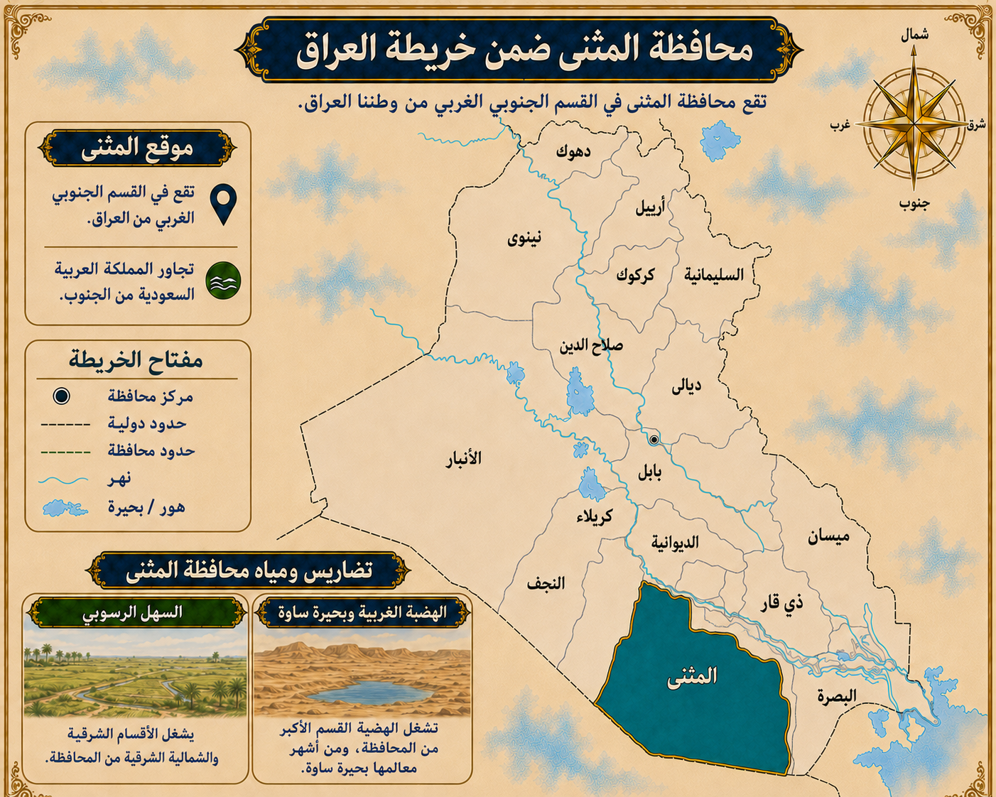 خريطة محافظة المثنى
