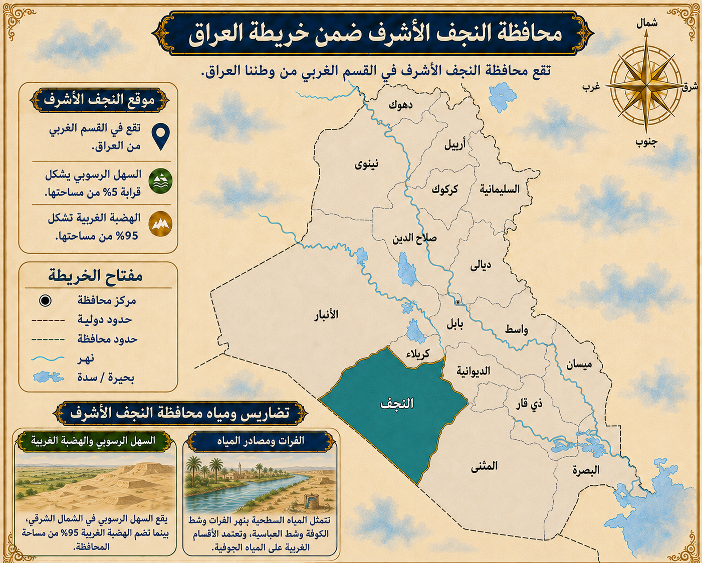 خريطة محافظة النجف الأشرف