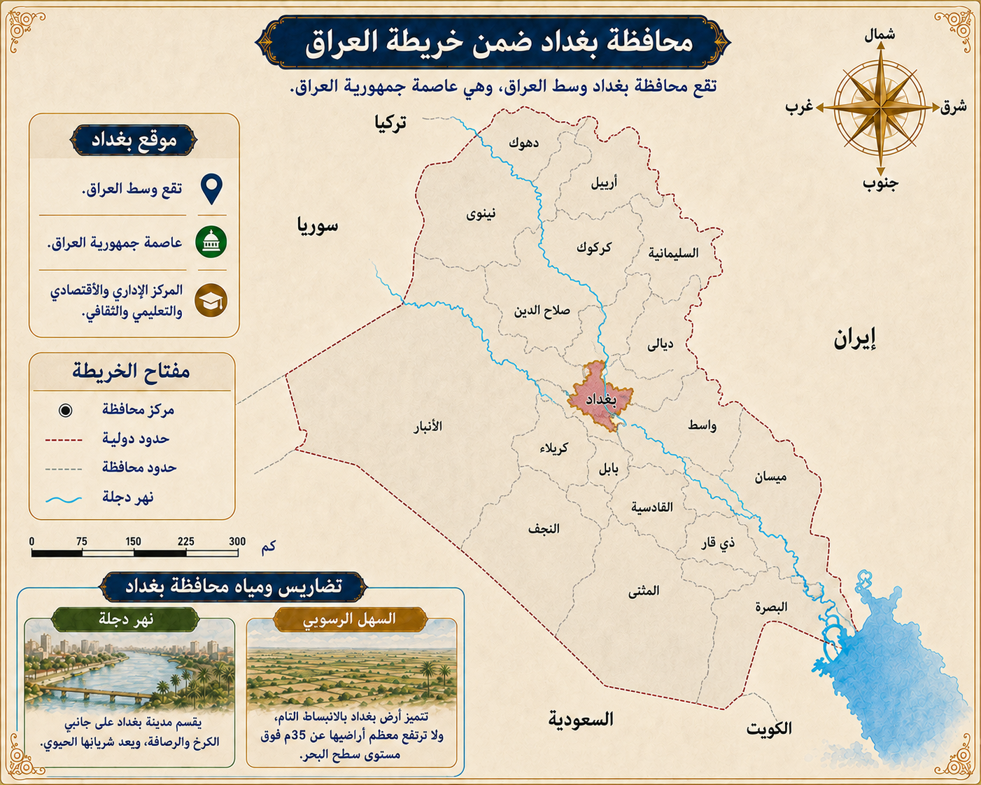 خريطة محافظة بغداد