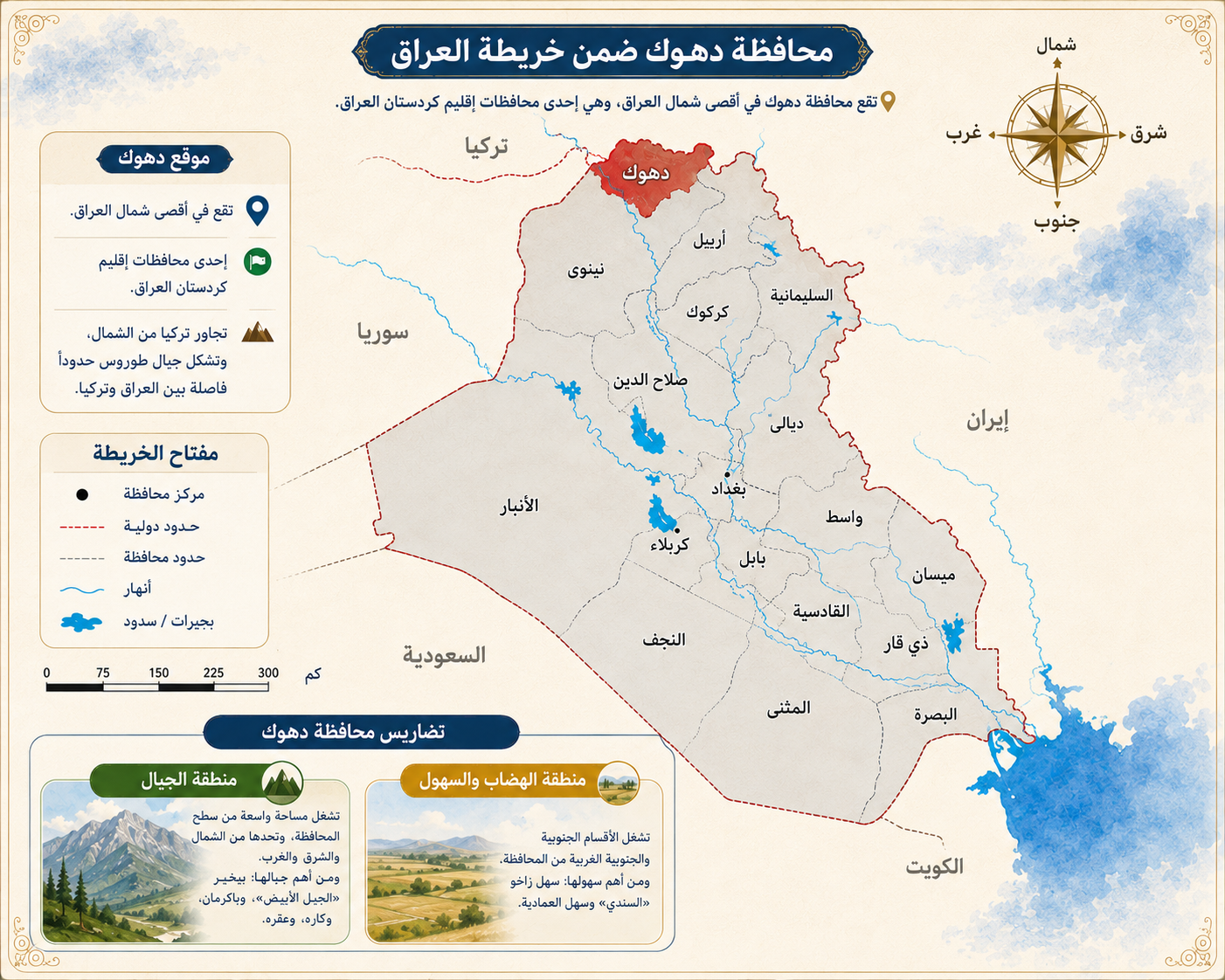 خريطة محافظة دهوك