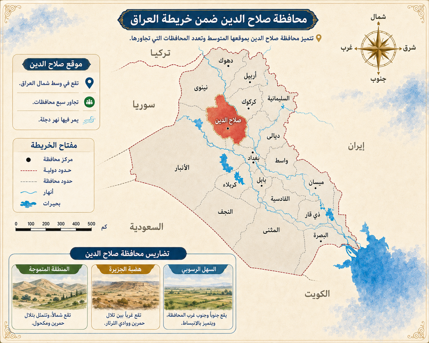 خريطة محافظة صلاح الدين